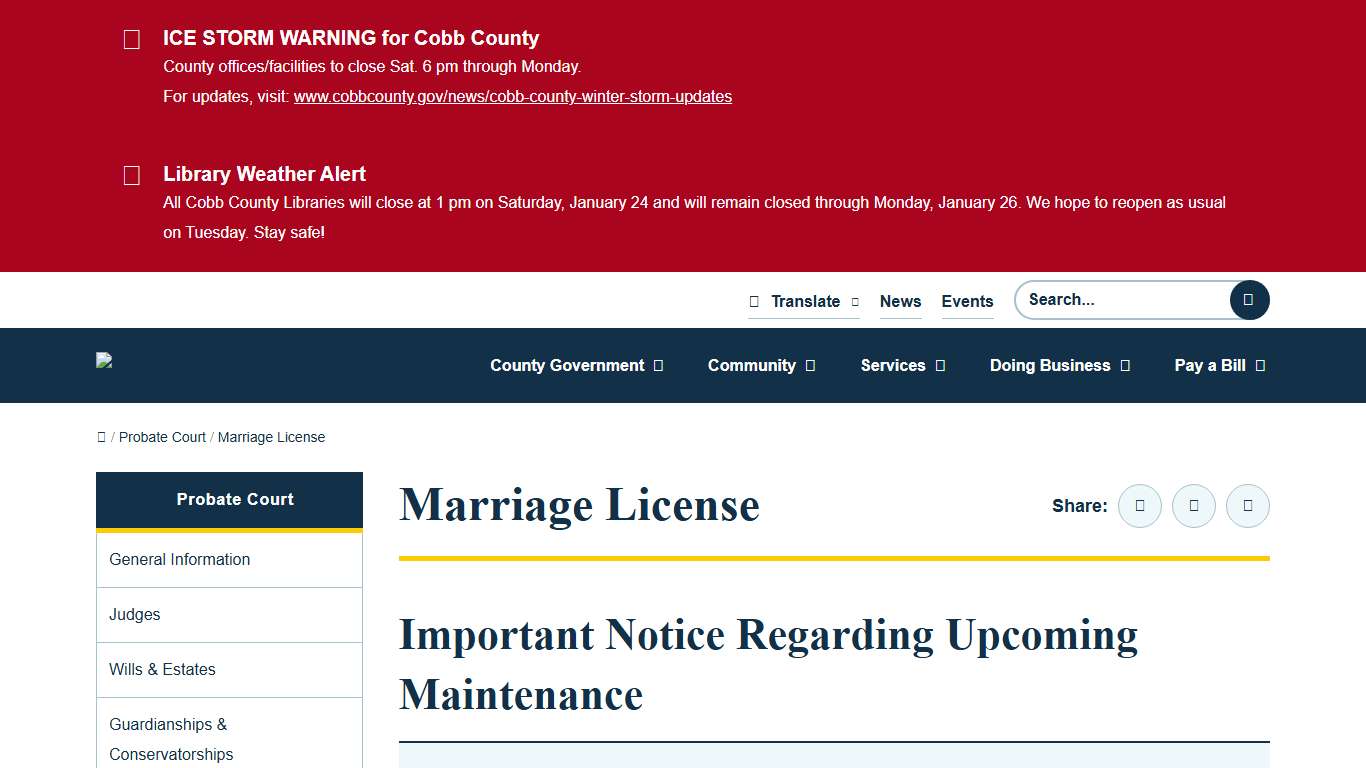 Marriage License Cobb County Georgia